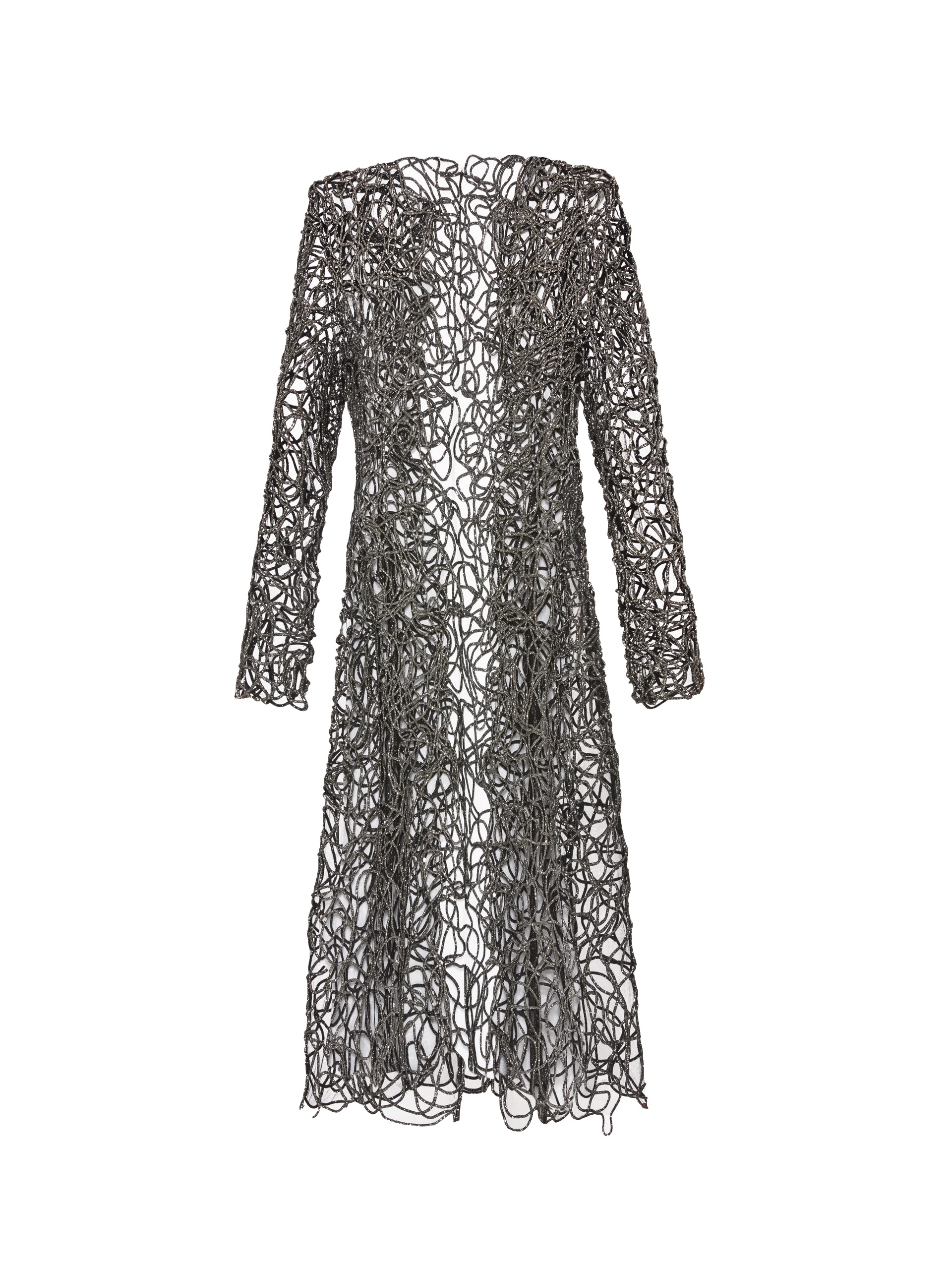 CRYSTAL EMBROIDERED CORD COAT - 5