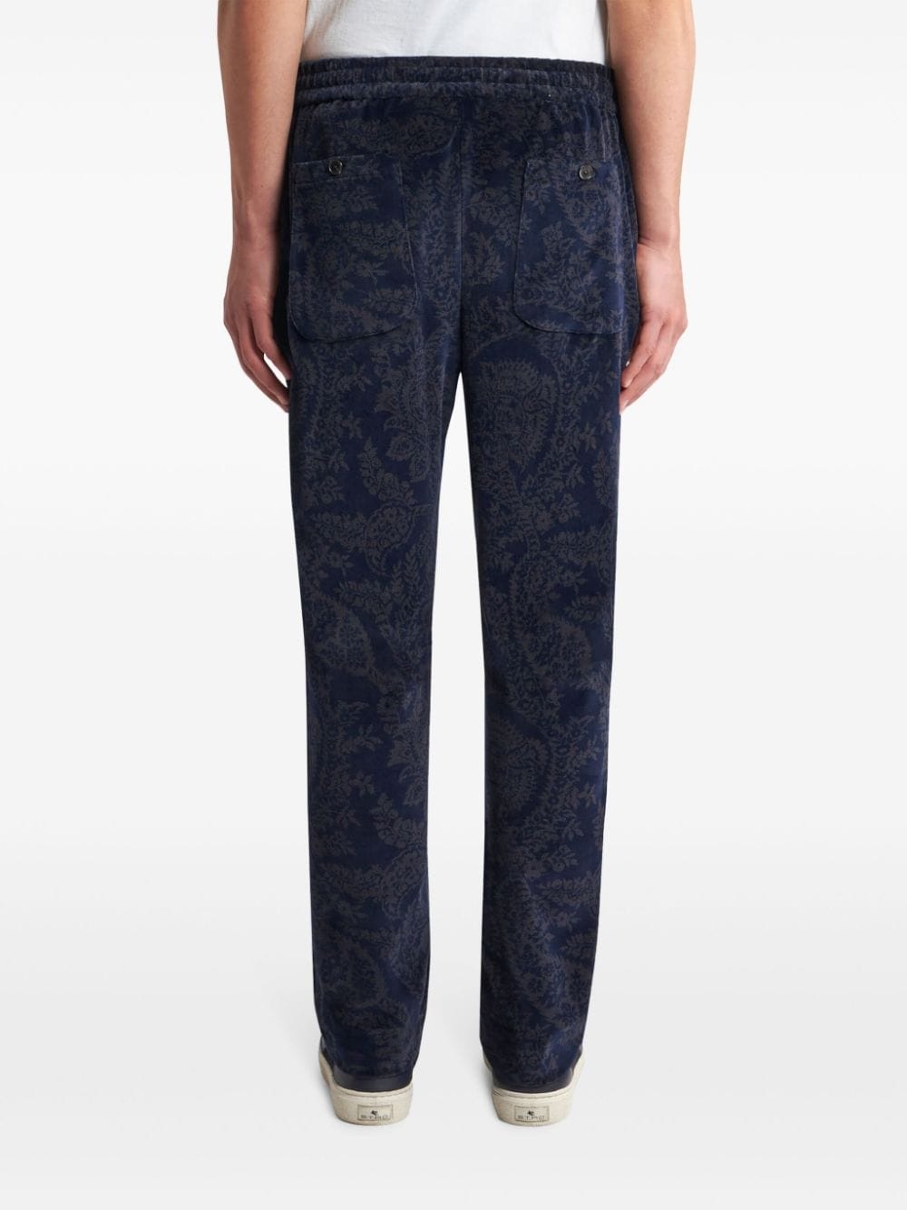 paisley-jacquard slim-cut trousers - 4