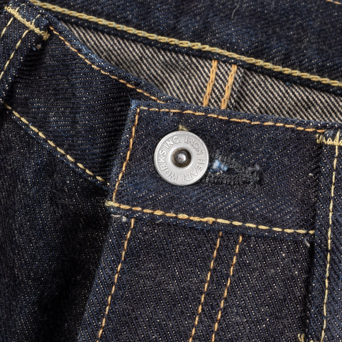 IH-777S-19L 19oz Left Hand Twill Selvedge Denim Slim Tapered Cut Jeans - Indigo - 11