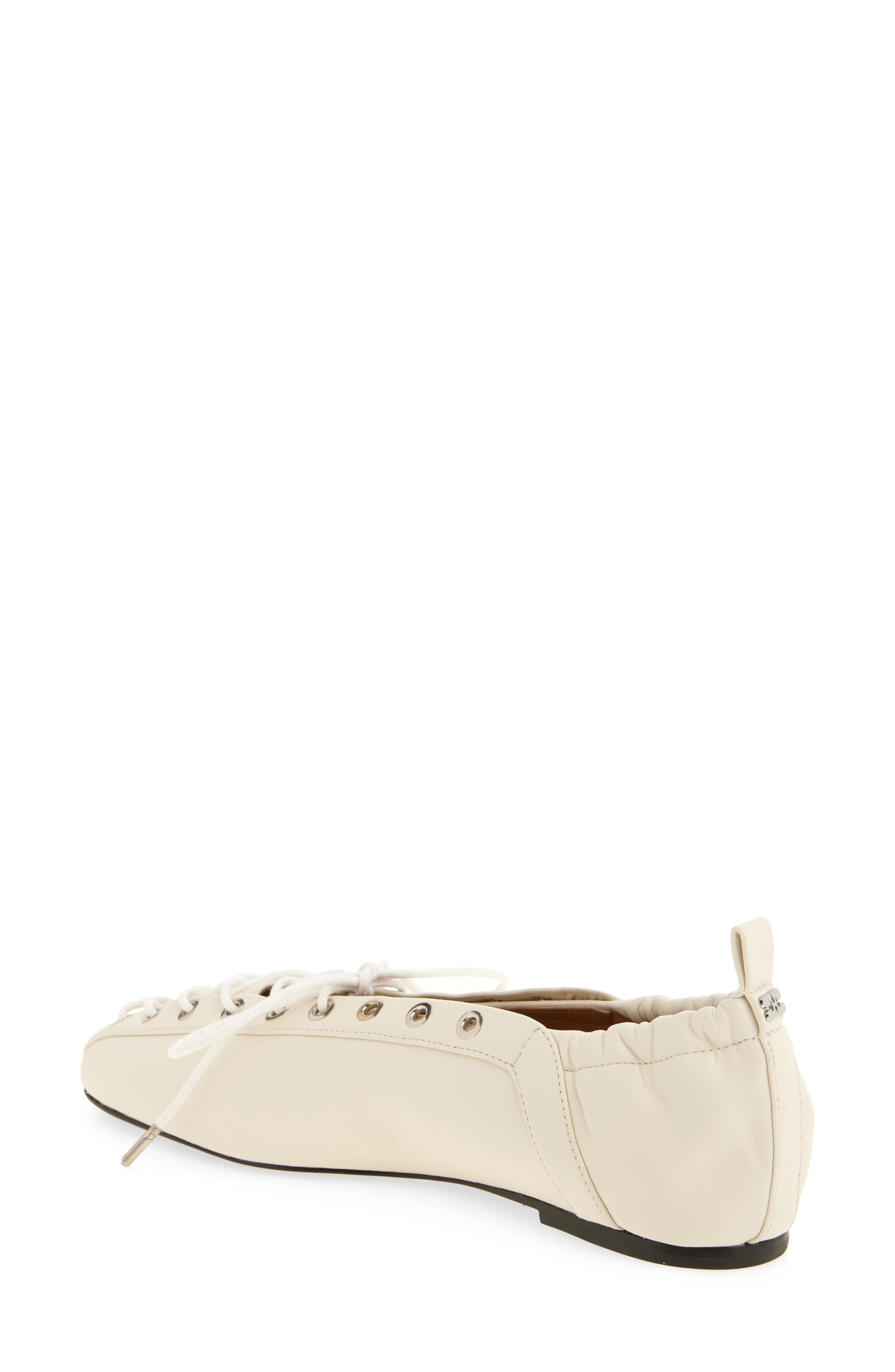 Ganni Ghillie Ballerina Flat in Egret at Nordstrom - 2