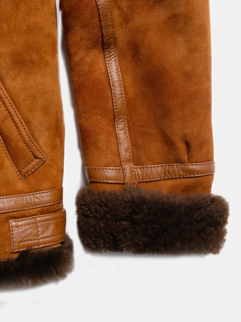 Sylvester Shearling Jacket Light Brown 6