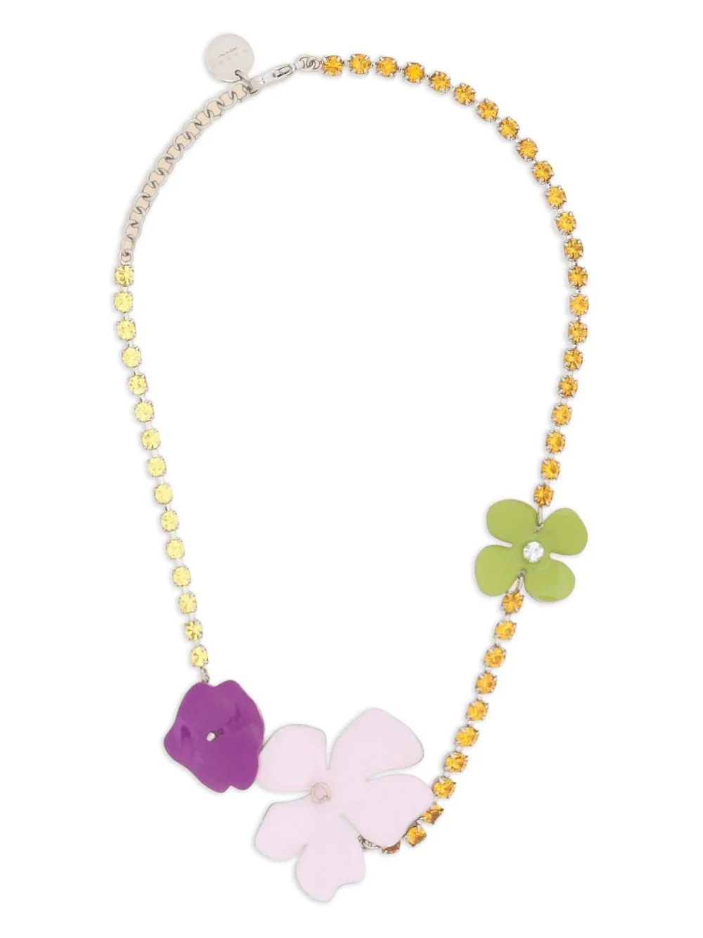 flower-embellishment chain necklace - 1