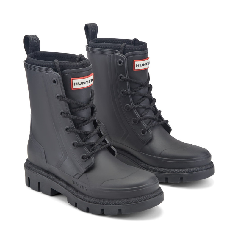 HUNTER Women's Diana Waterproof Lace-Up Rain Boots outlook