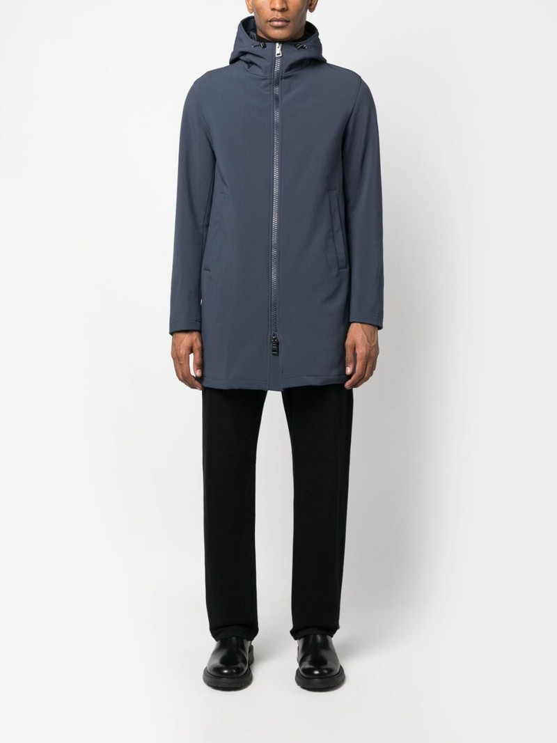 Herno drawstring-hood zipped parka outlook