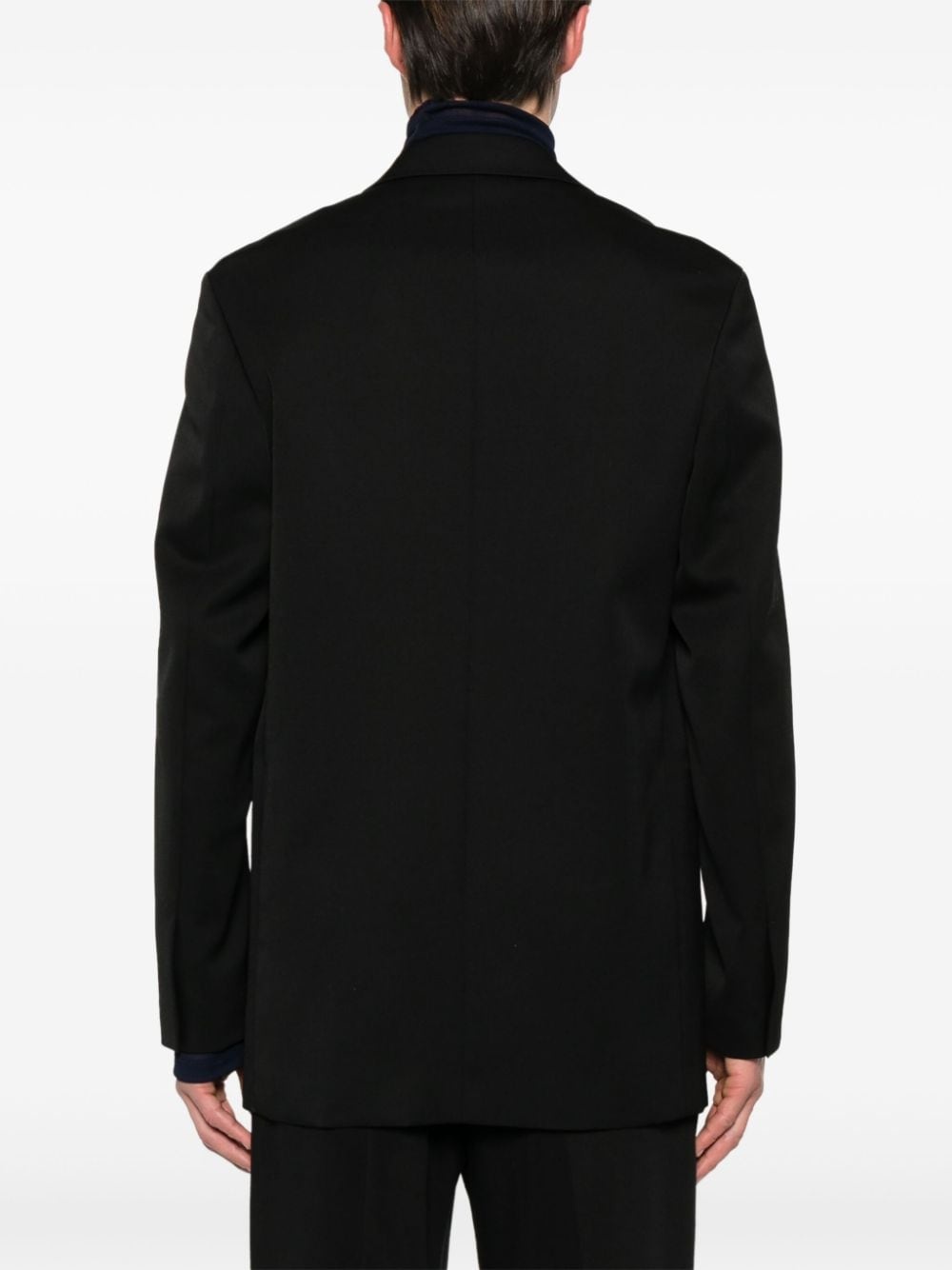 single-breasted wool blazer - 4