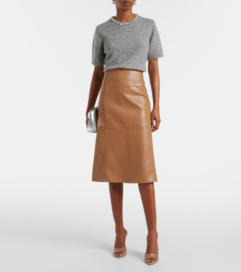 velvet Layton embellished alpaca and wool-blend top outlook