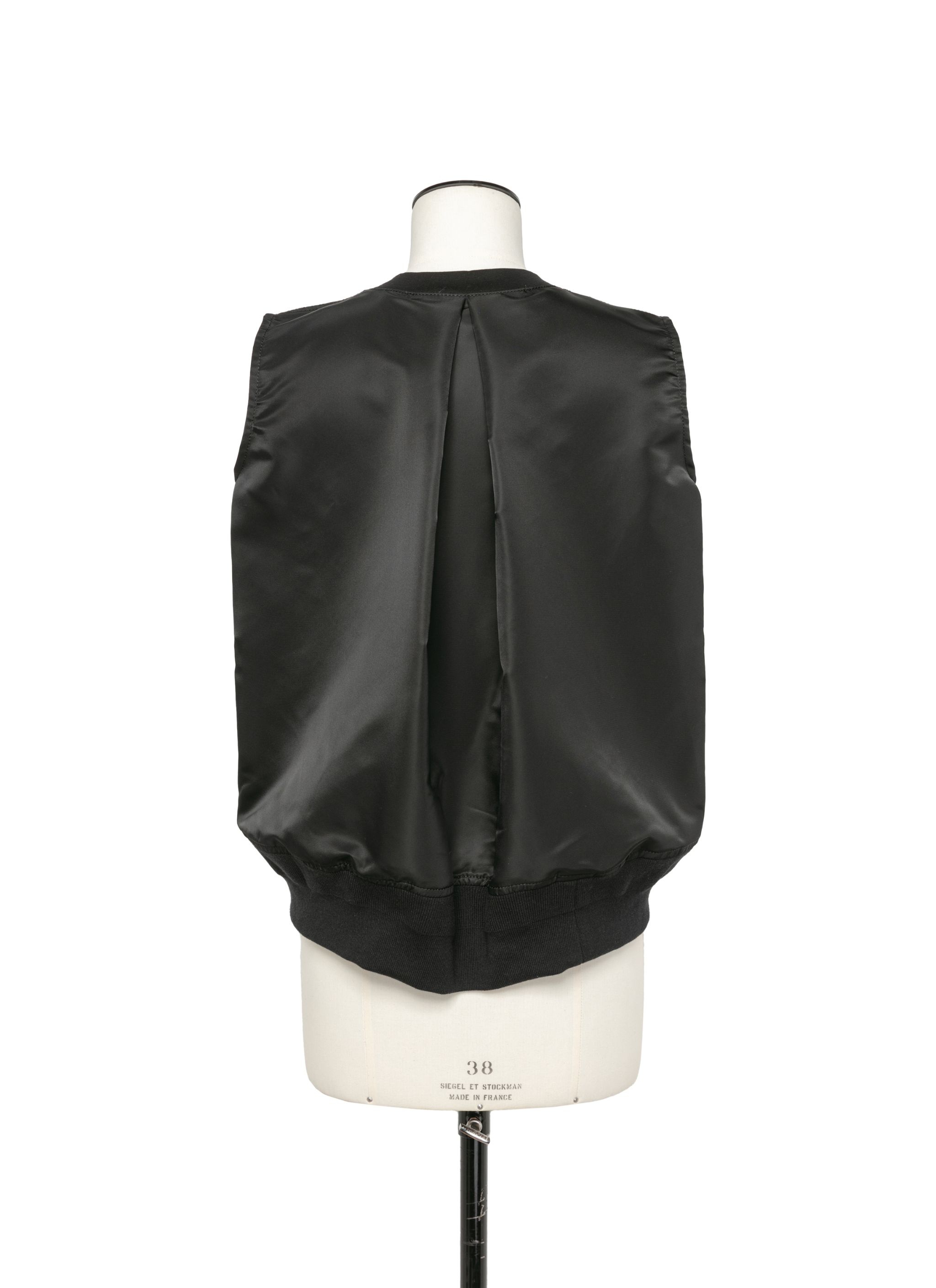 Nylon Twill Mix Cotton Jersey Tank Top - 3