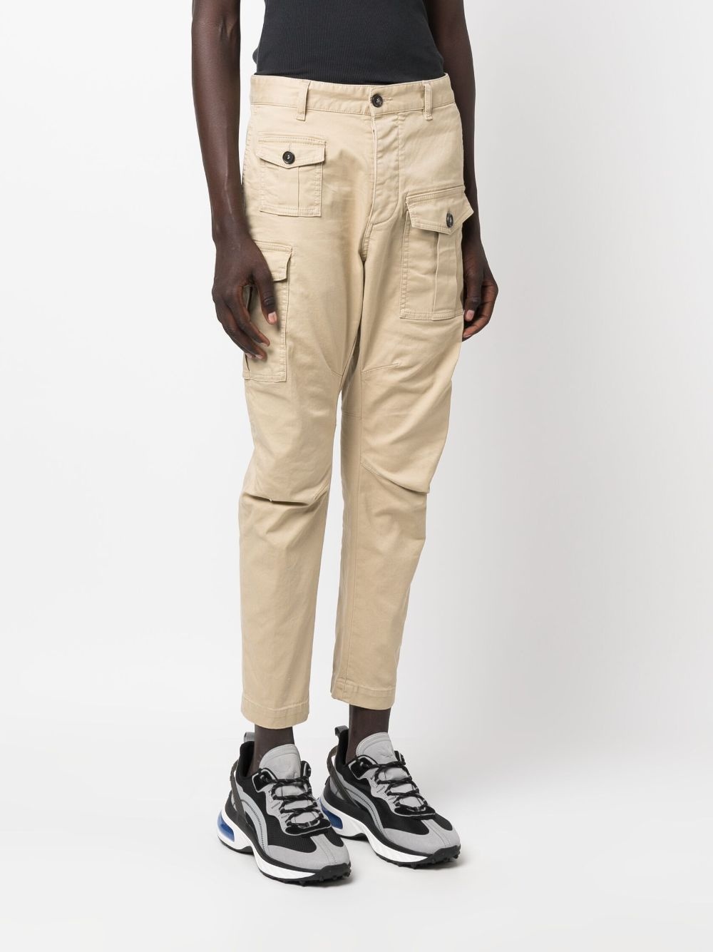 button-up cargo trousers - 3