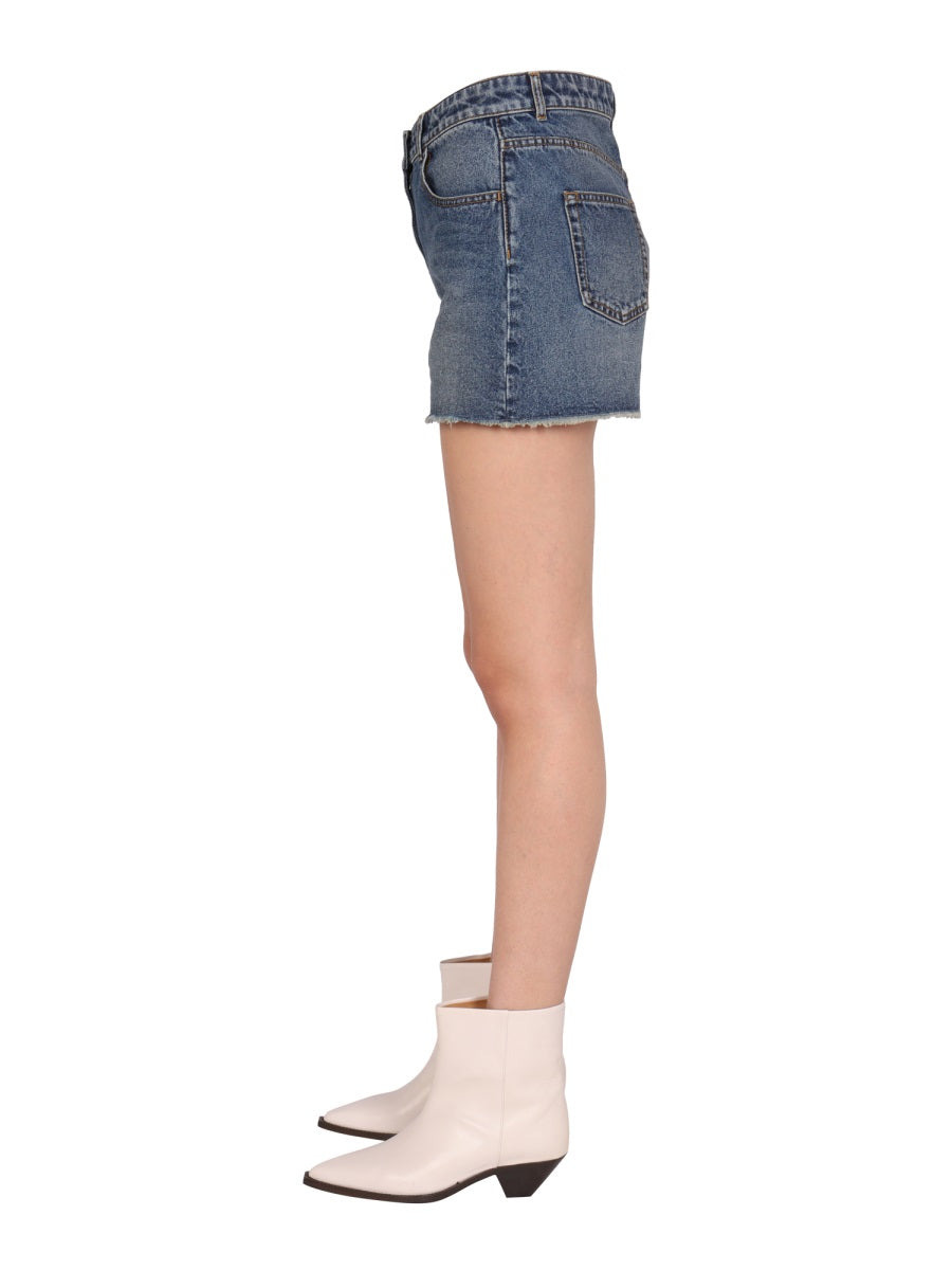 Palm Angels Women Denim Shorts - 3