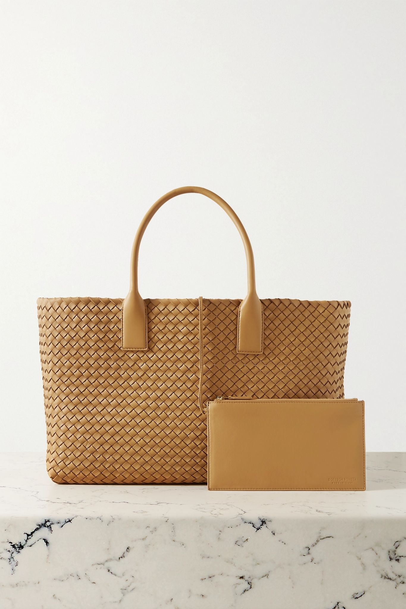 Cabas large intrecciato leather tote - 6