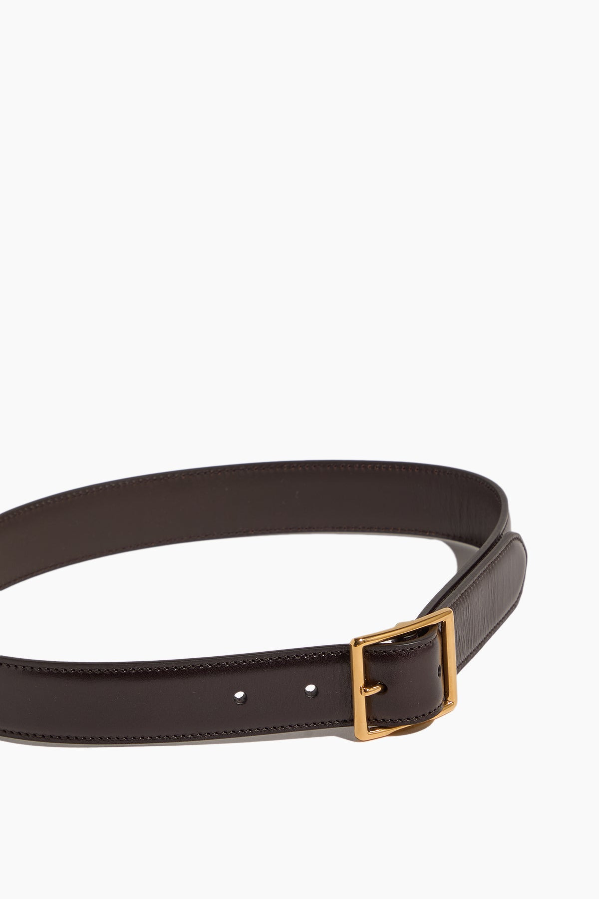 Gabriele Belt in Espresso with Antique Gold Buckle - 3