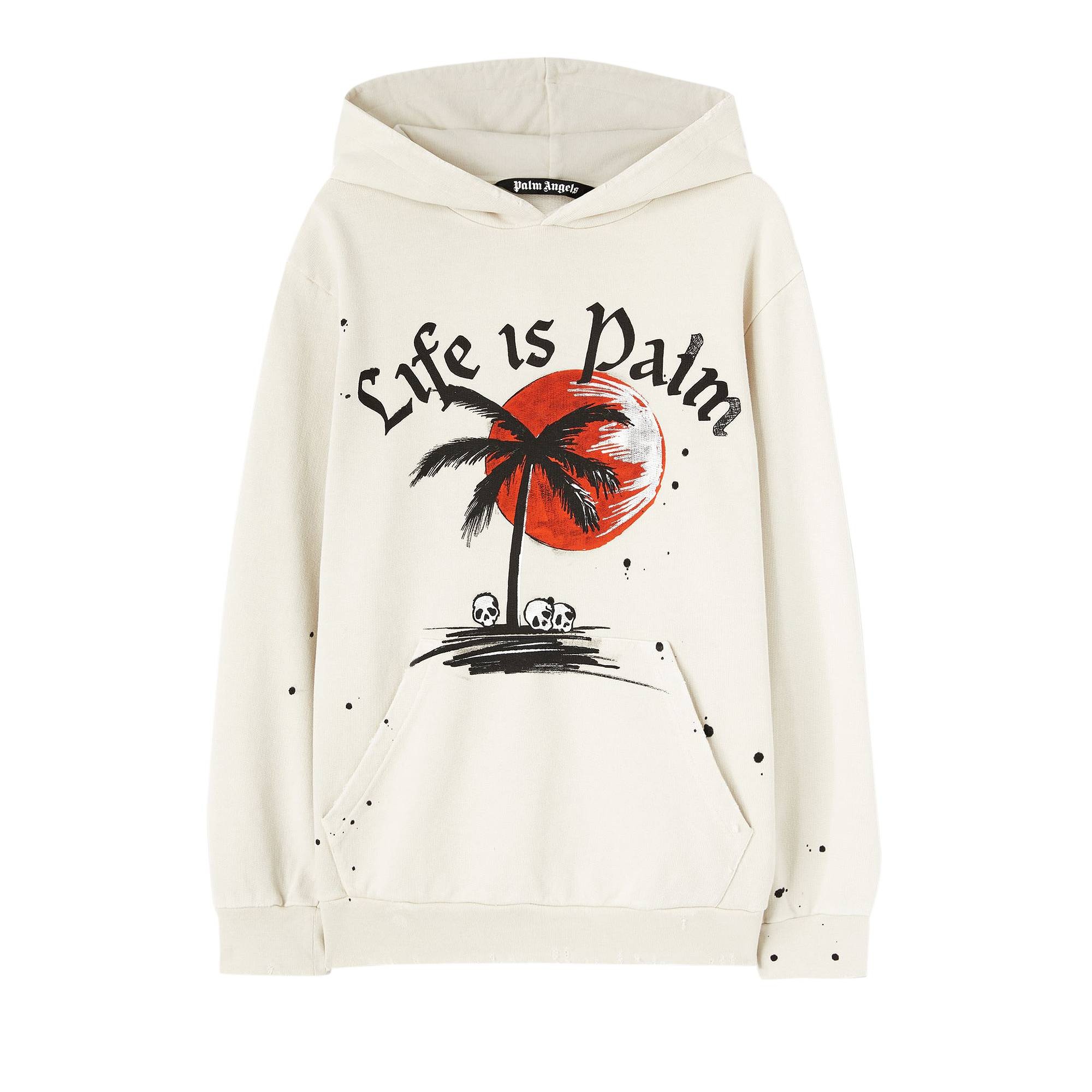 Palm Angels GD Sunset Palm Hoody 'Off White' - 1