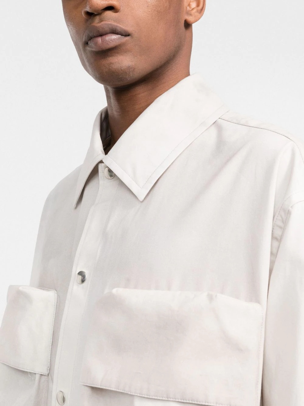 chest pockets buttoned overshirt - 5