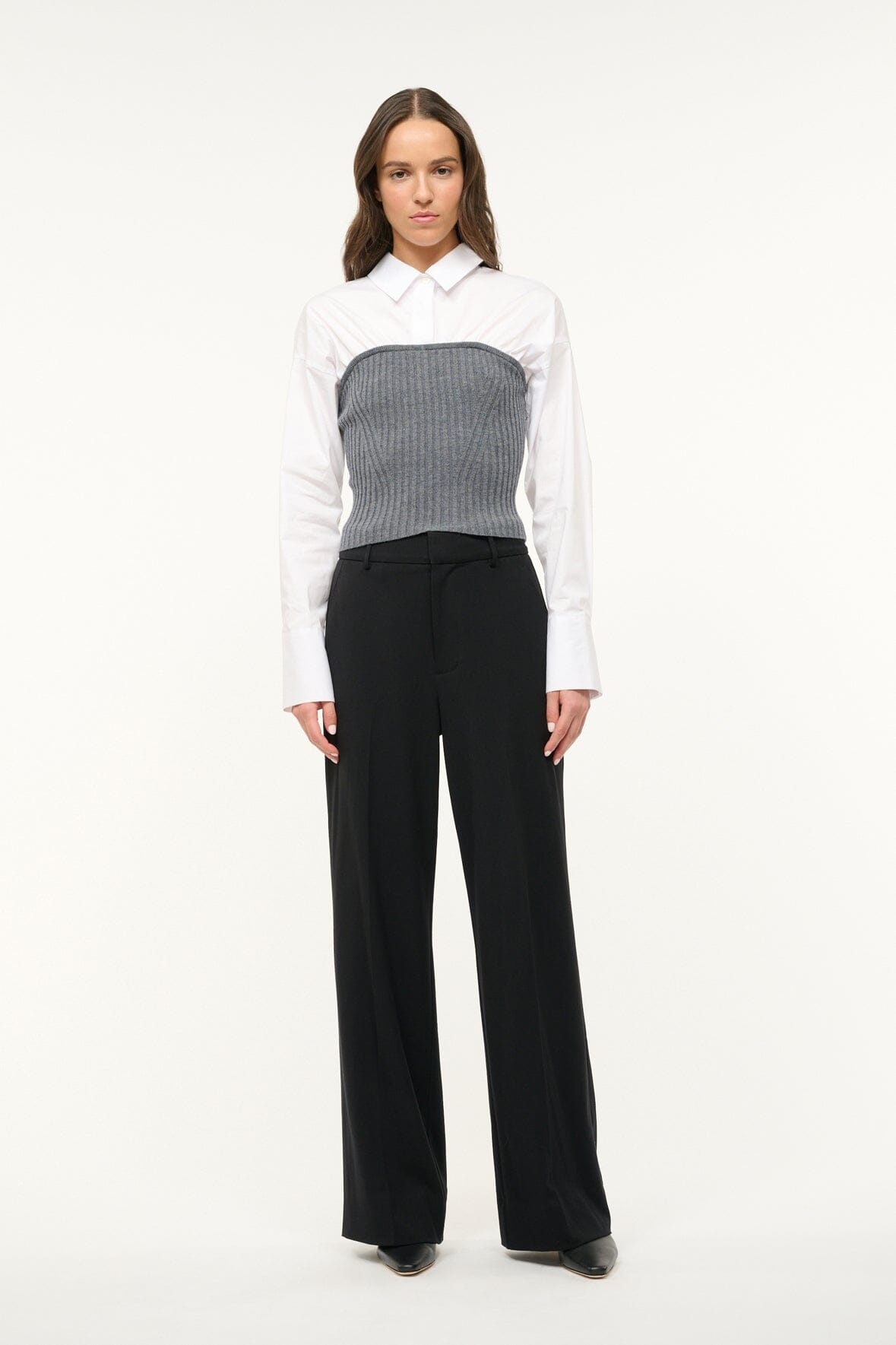 STAUD O'KEEFE TOP CHARCOAL WHITE - 3