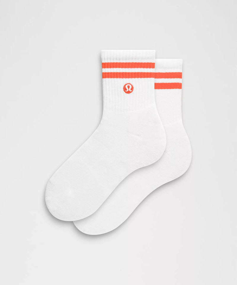 Unisex Daily Essential Quarter Socks *Stripe 1