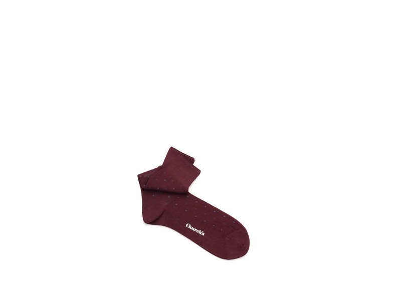 Contrast diamond socks
Cotton Dot Short Burgundy 1