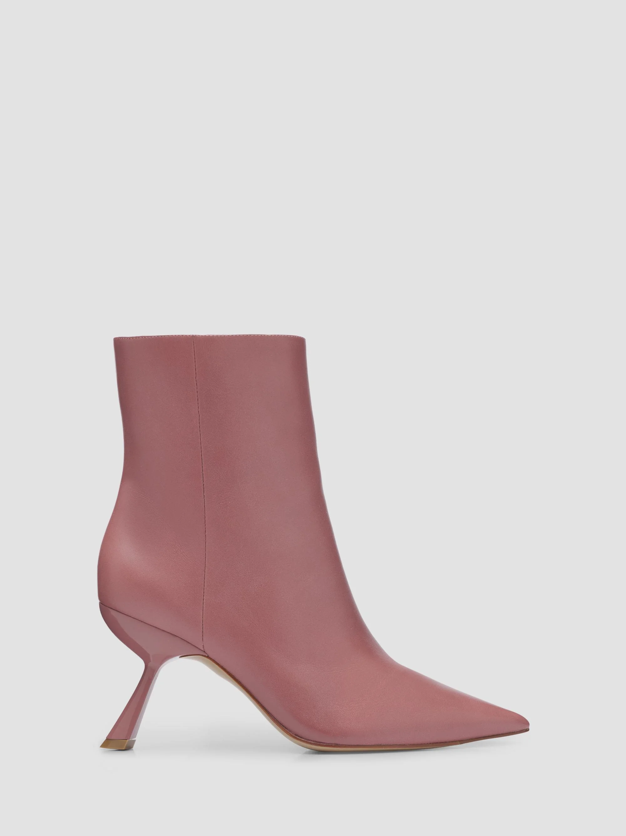 Women's Natalie 85MM Leather Ankle Boots - Clay - 1