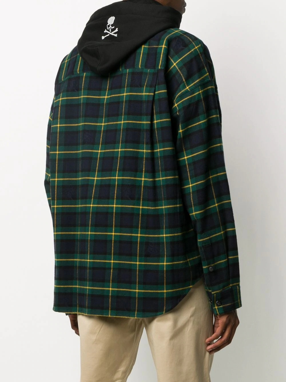 hooded plaid shirt jacket - 4