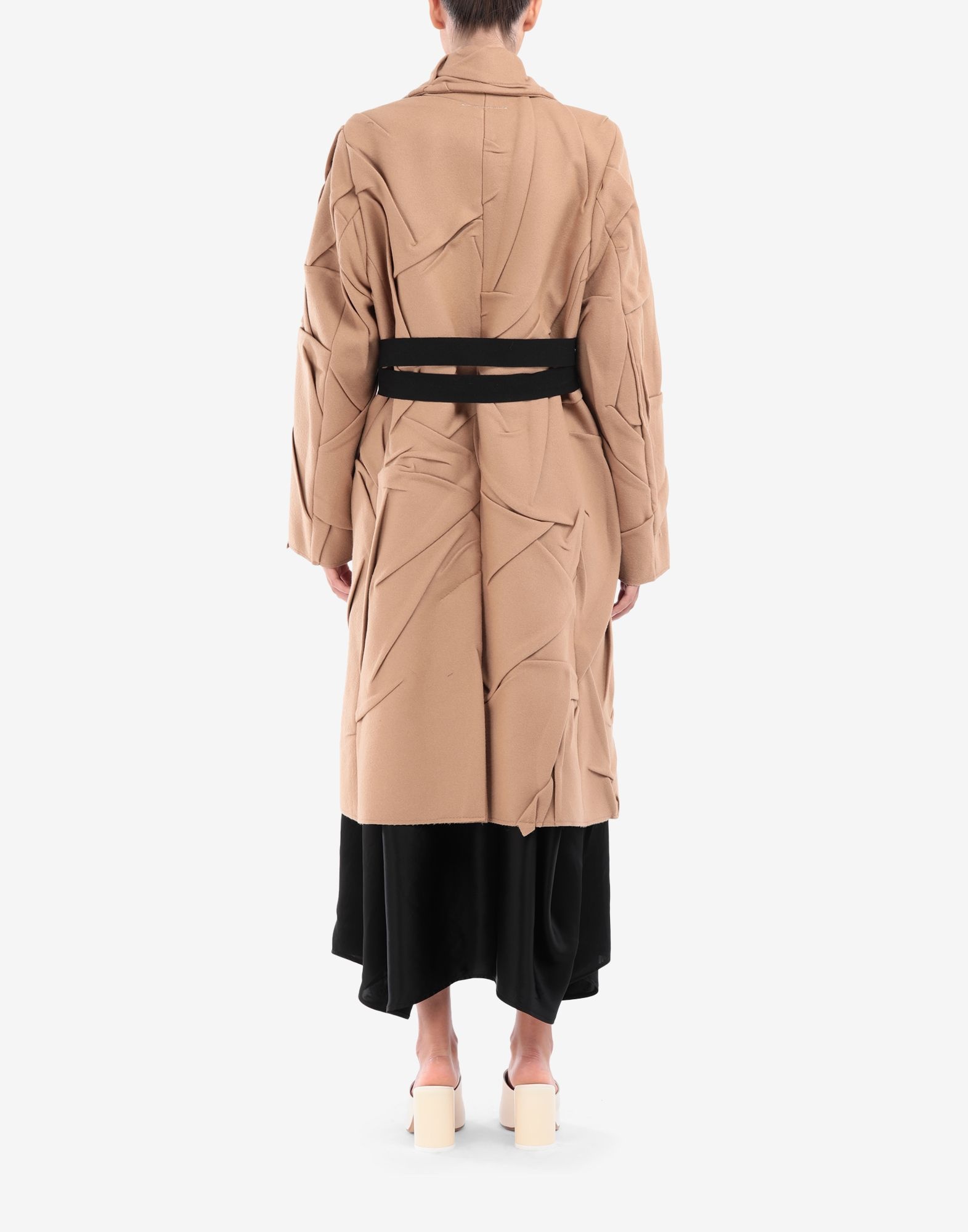 Crushed wool trench coat - 4