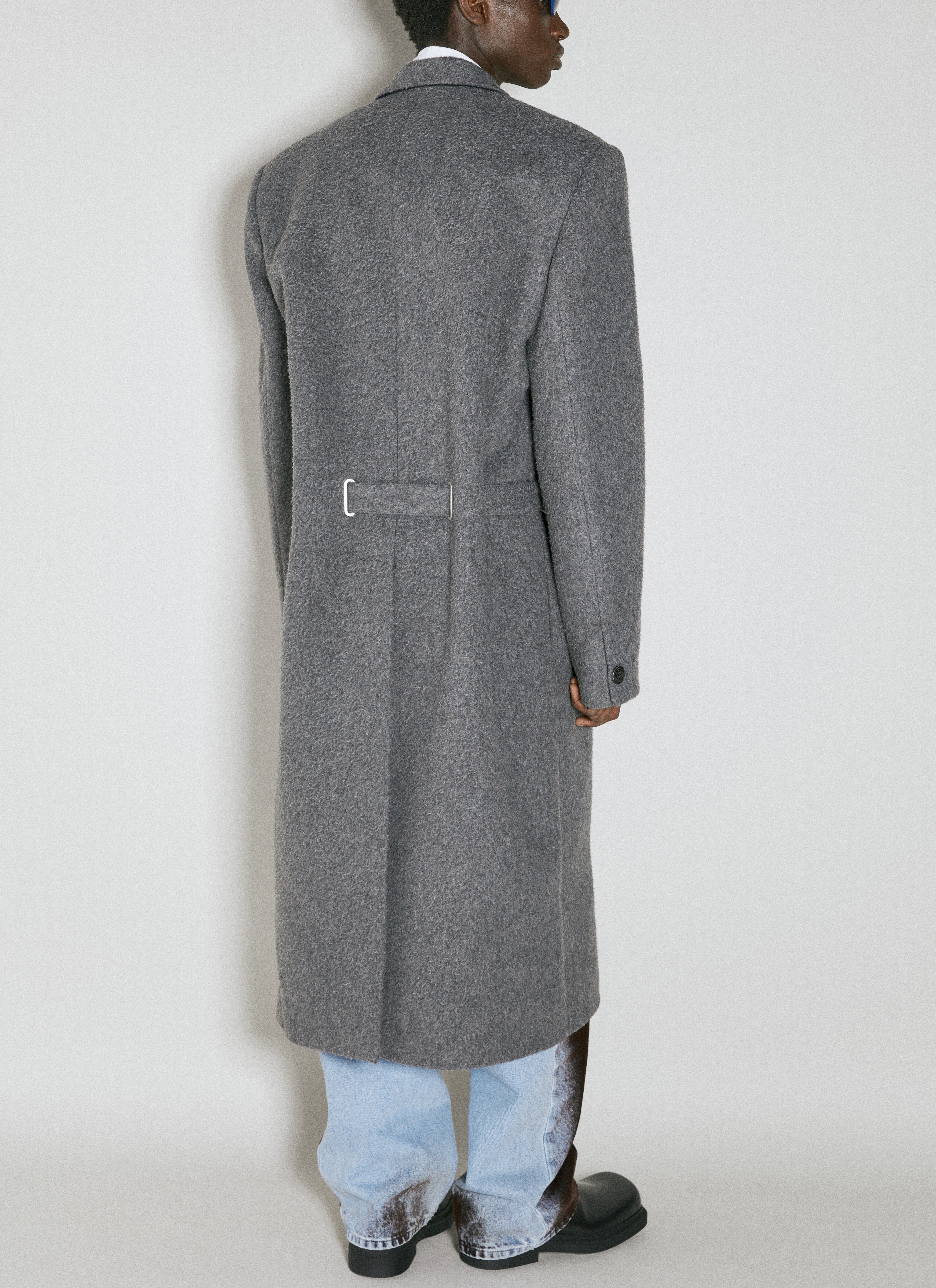 Y/Project Y Belt Brushed Wool Coat | lncc | REVERSIBLE