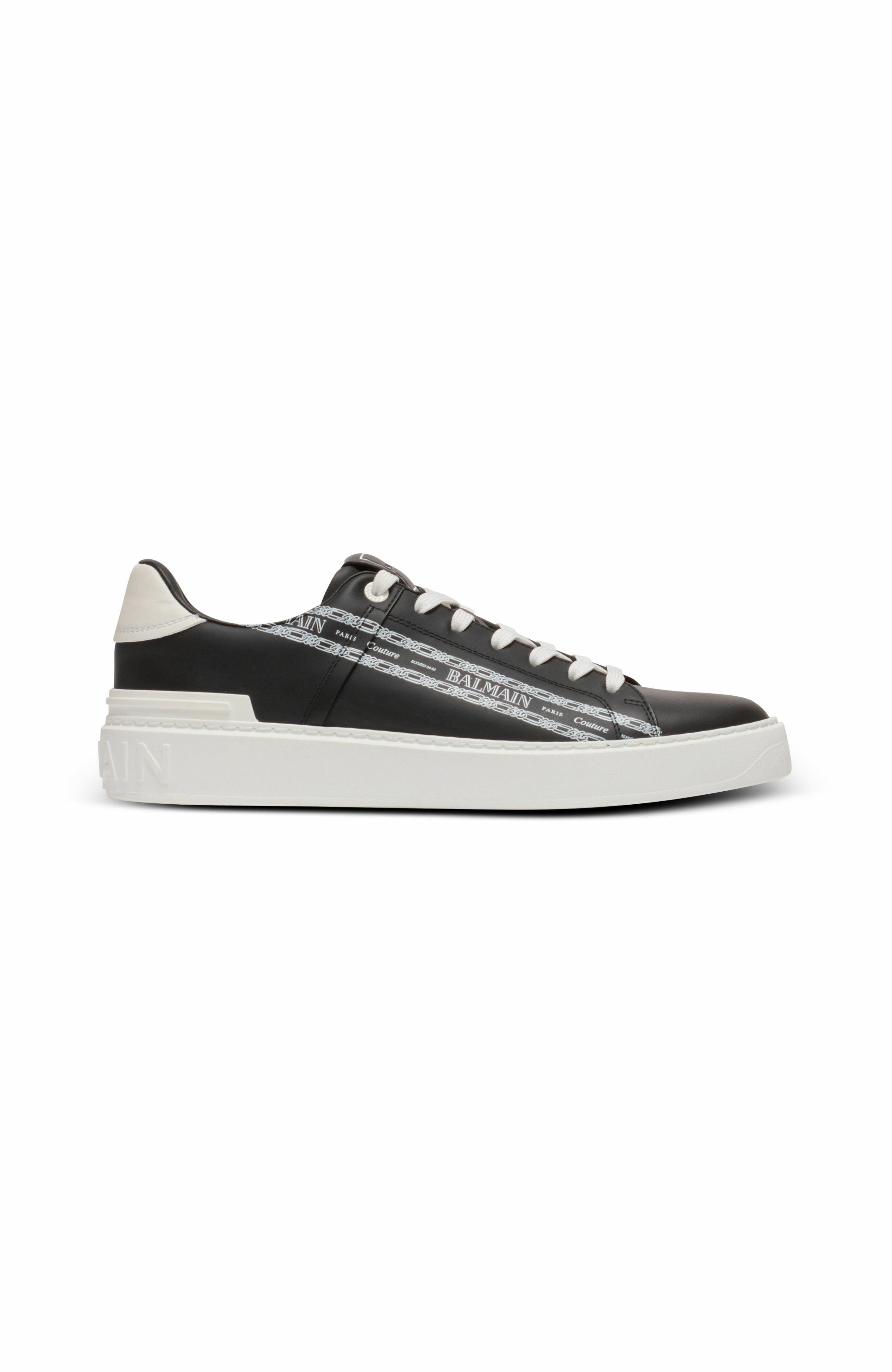 Balmain B-Court printed calfskin trainers in Black at Nordstrom - 4