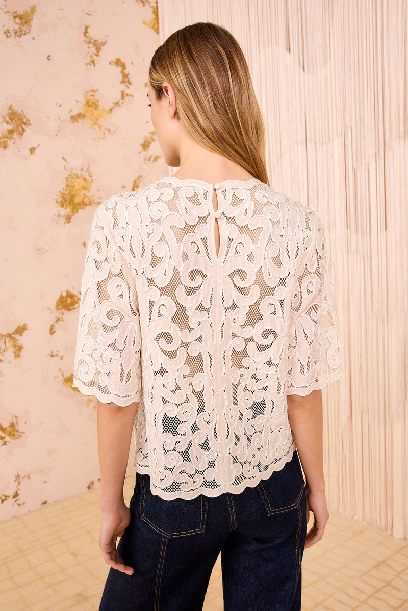 Tasia Applique Short Sleeve Top 5