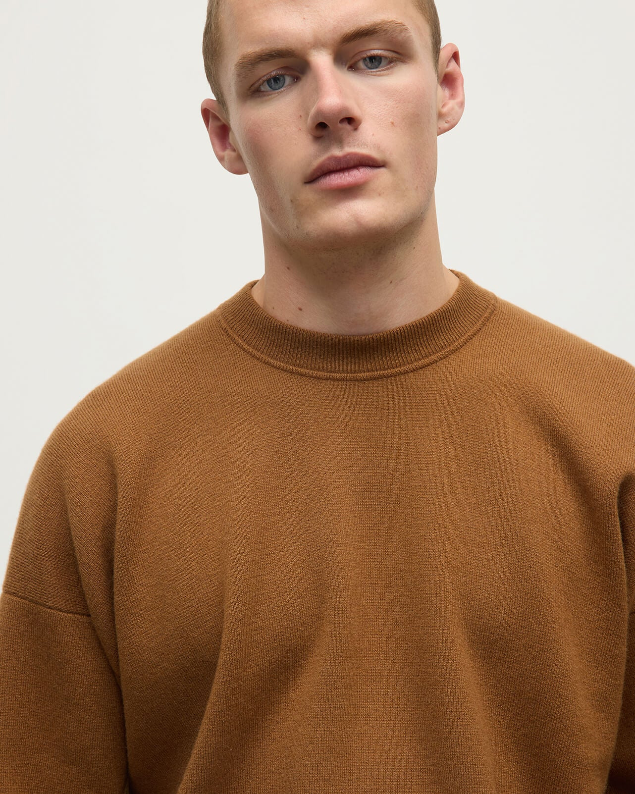 Relaxed Milano Stitch Camel Jumper - 5