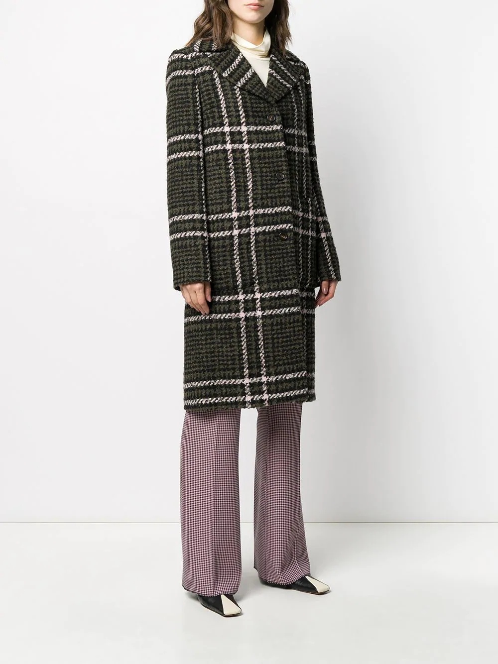 Claire Large Tri-Check coat - 3