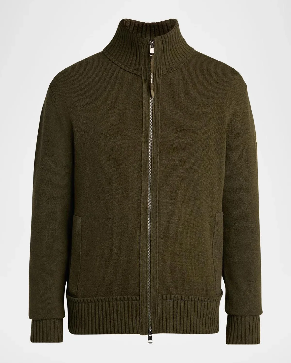 Men's Wool and Cashmere Full-Zip Knit Cardigan - 1