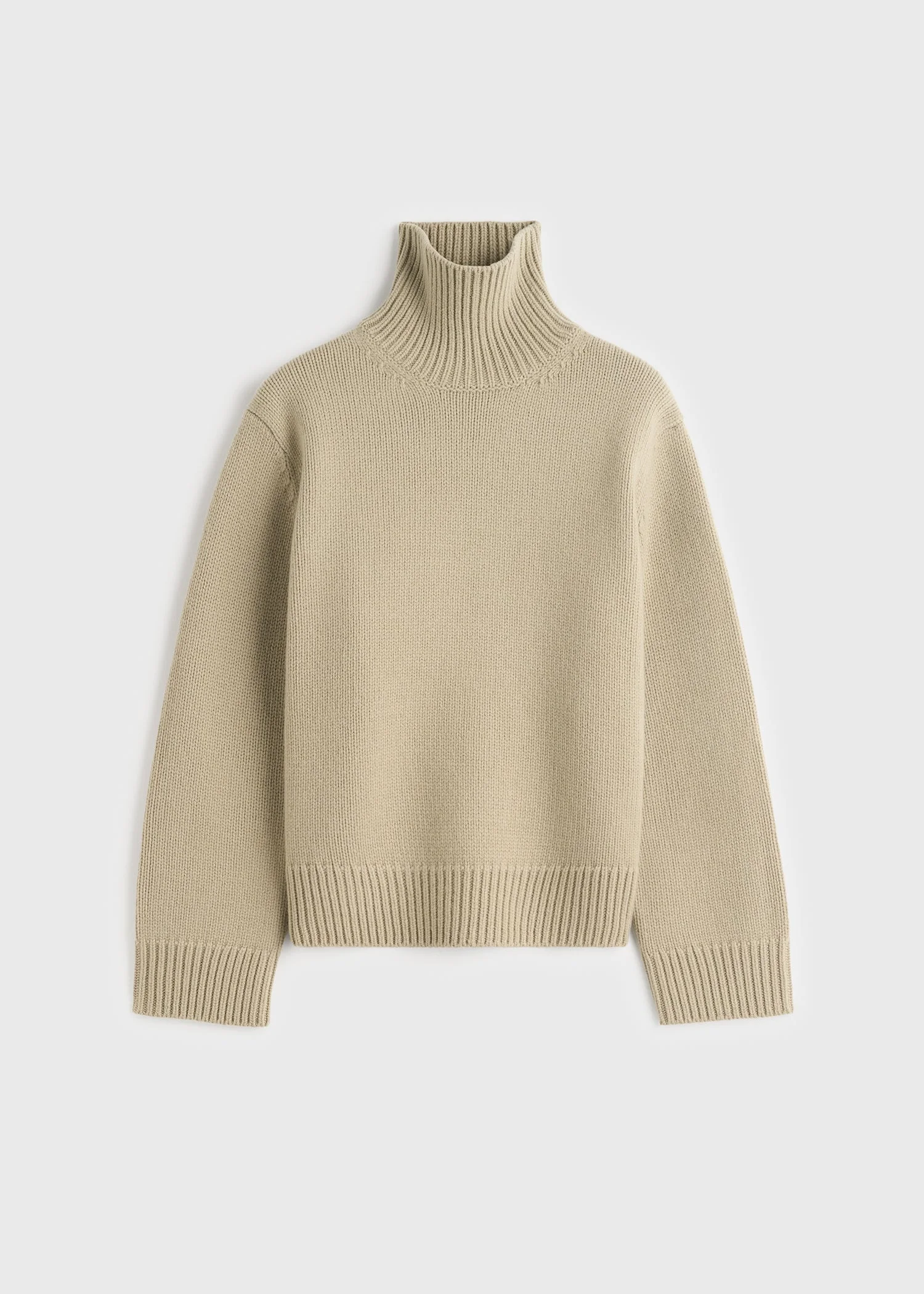 Oversized lambswool turtleneck sage - 1