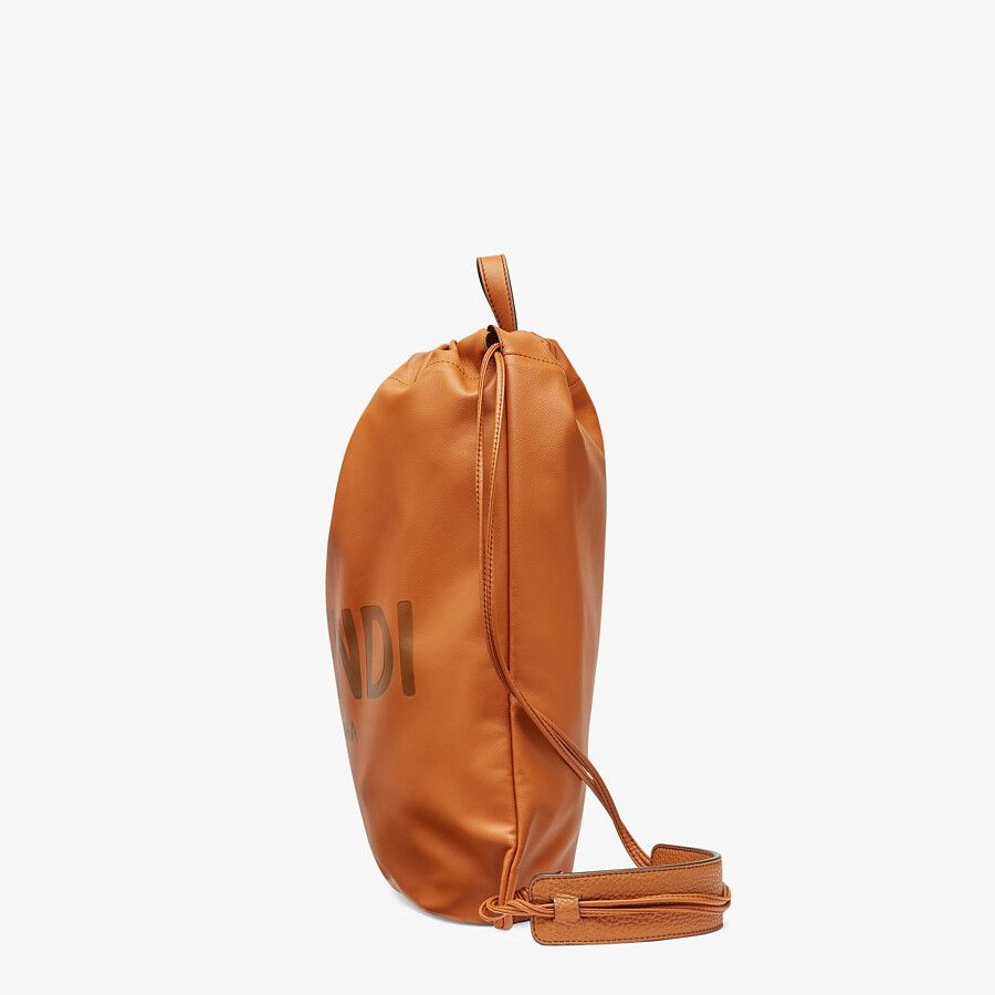 Brown leather backpack - 2