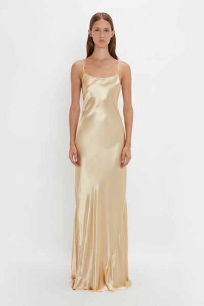 Victoria Beckham Exclusive Floor-Length Cami Dress In Gold outlook