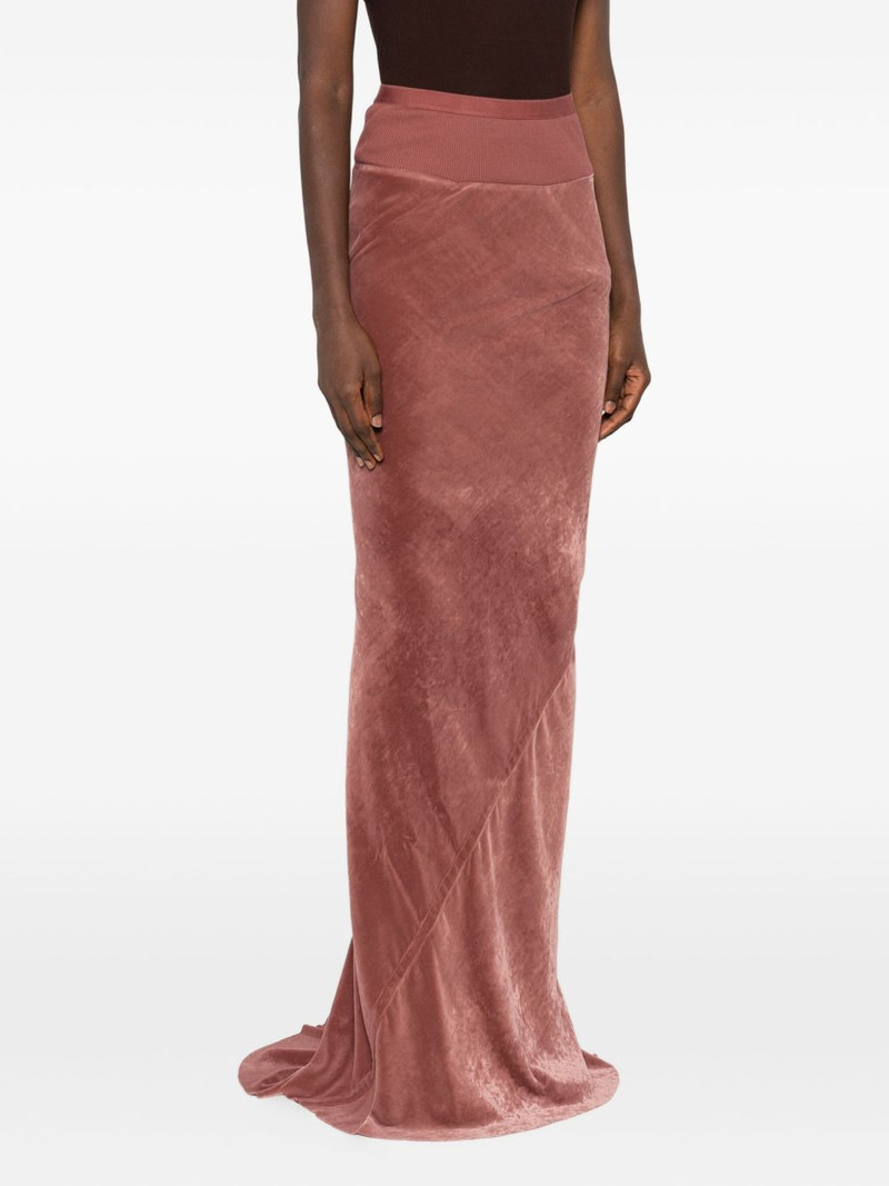 ribbed-waistband fishtail skirt 3