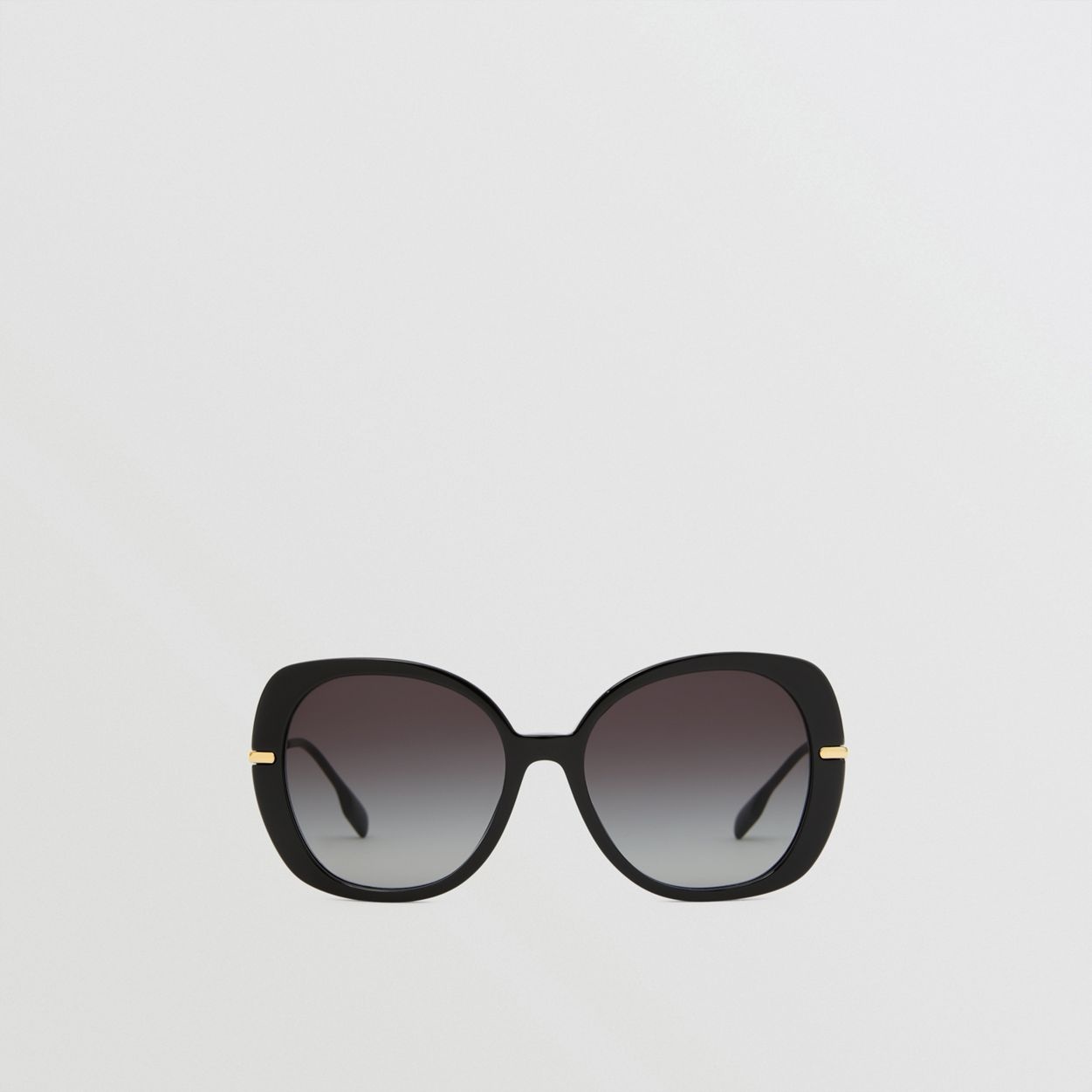 Icon Stripe Detail Square Frame Sunglasses - 1