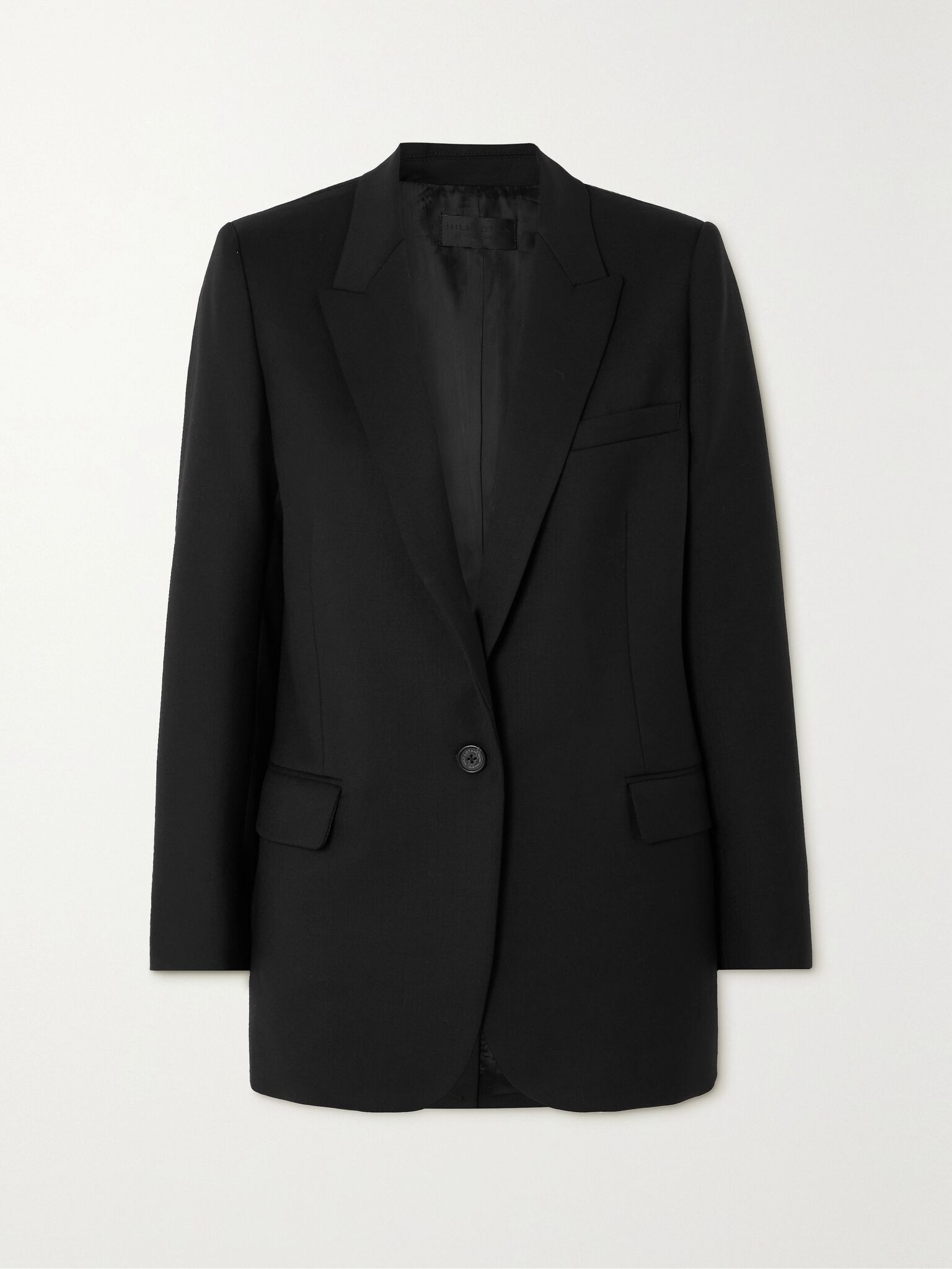 Diane stretch-wool twill blazer Black - 1