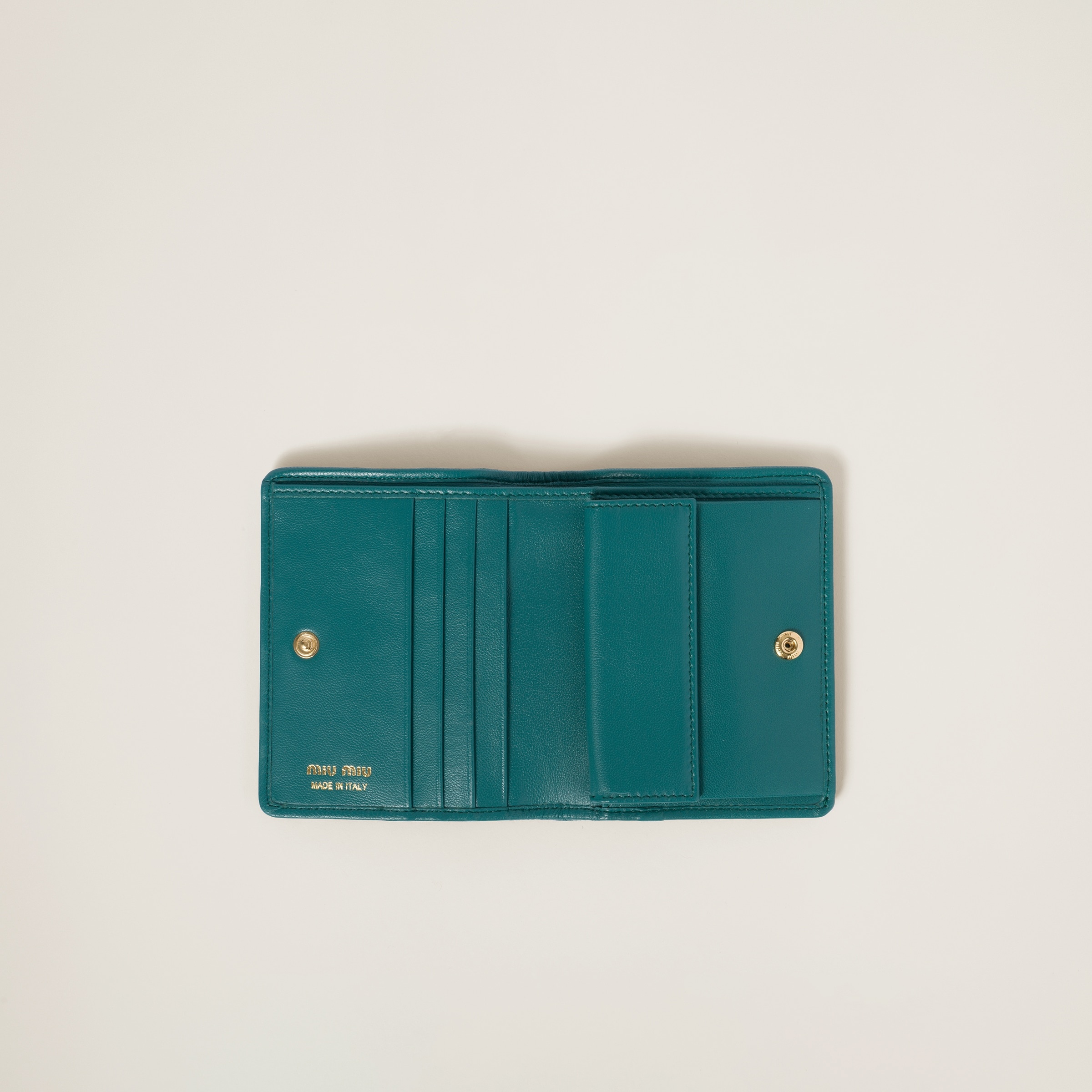 Small matelassé nappa leather wallet - 1
