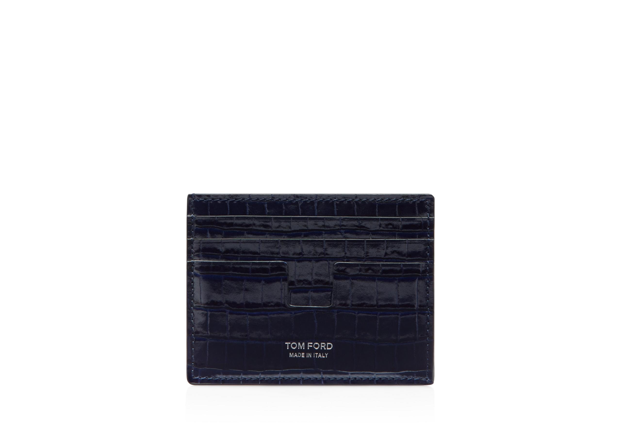 GLOSSY PRINTED CROC CARDHOLDER - 1