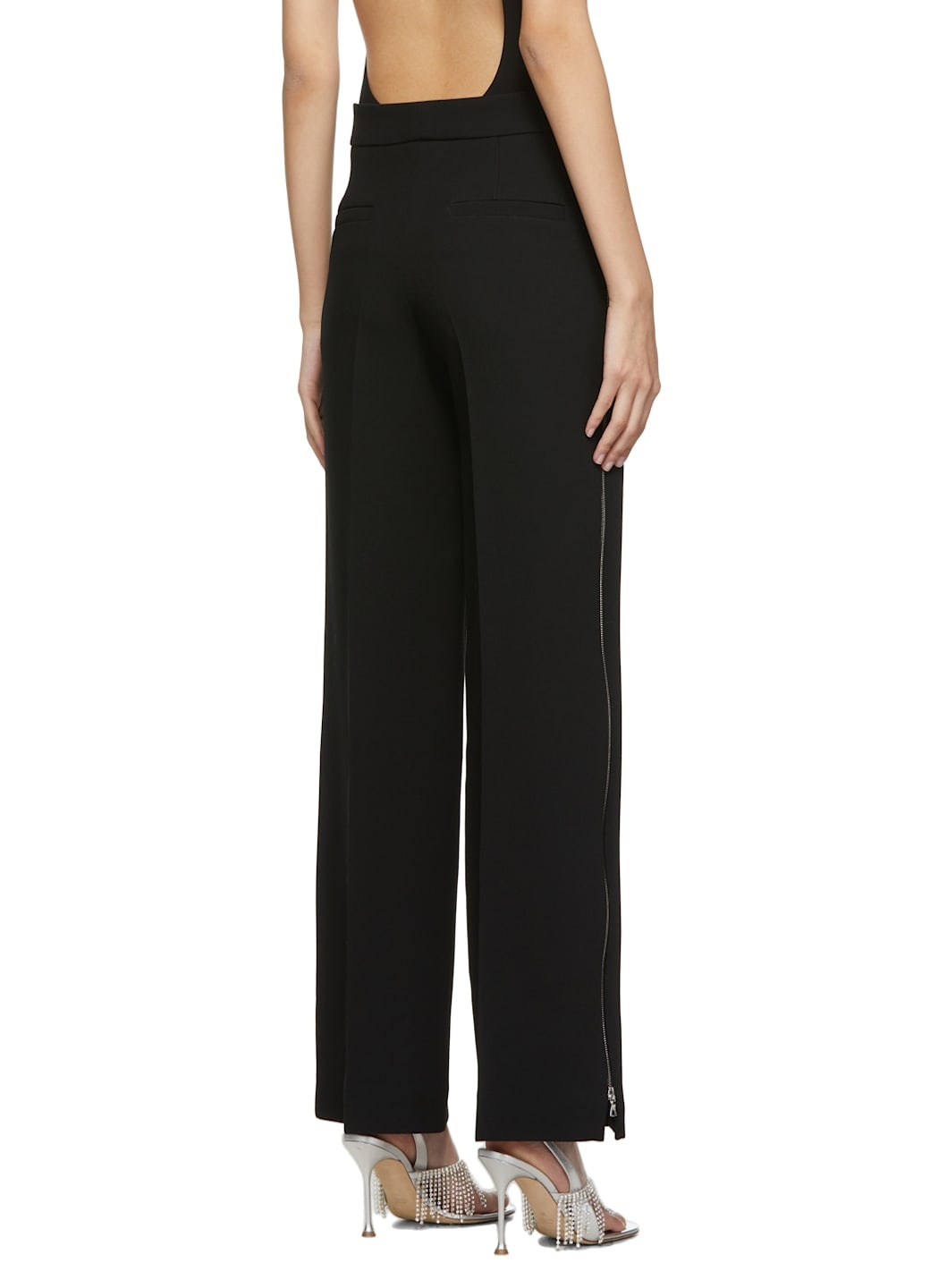 Black Crepe Vida Trousers - 3