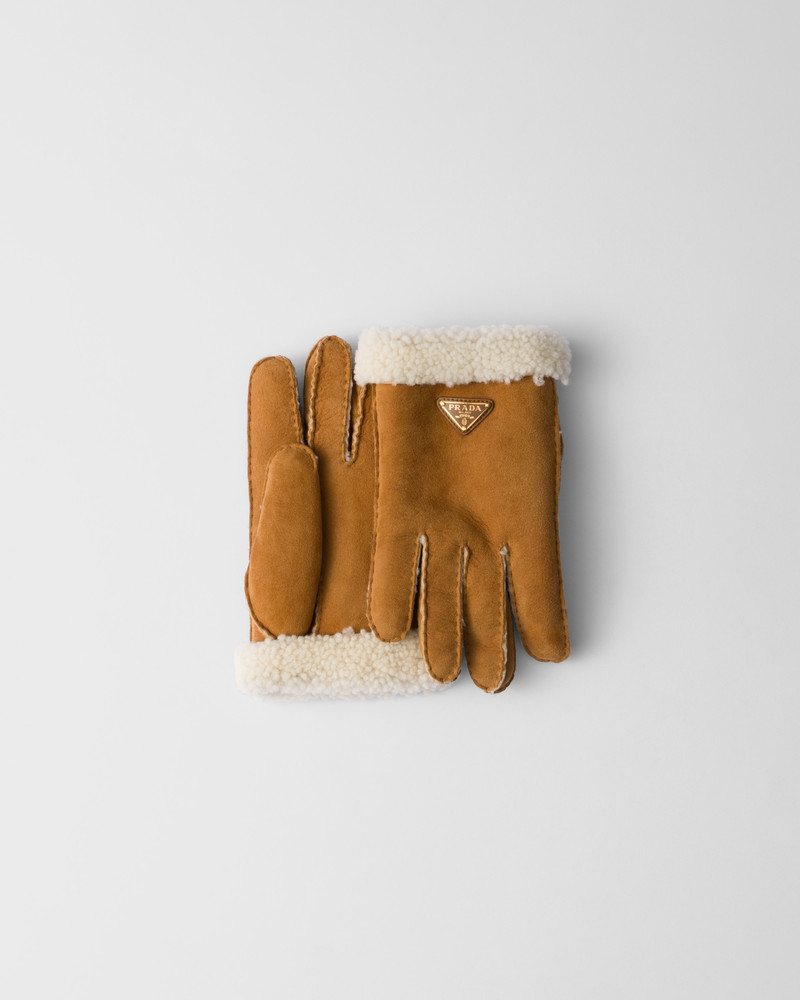 Suede sheepskin gloves 1