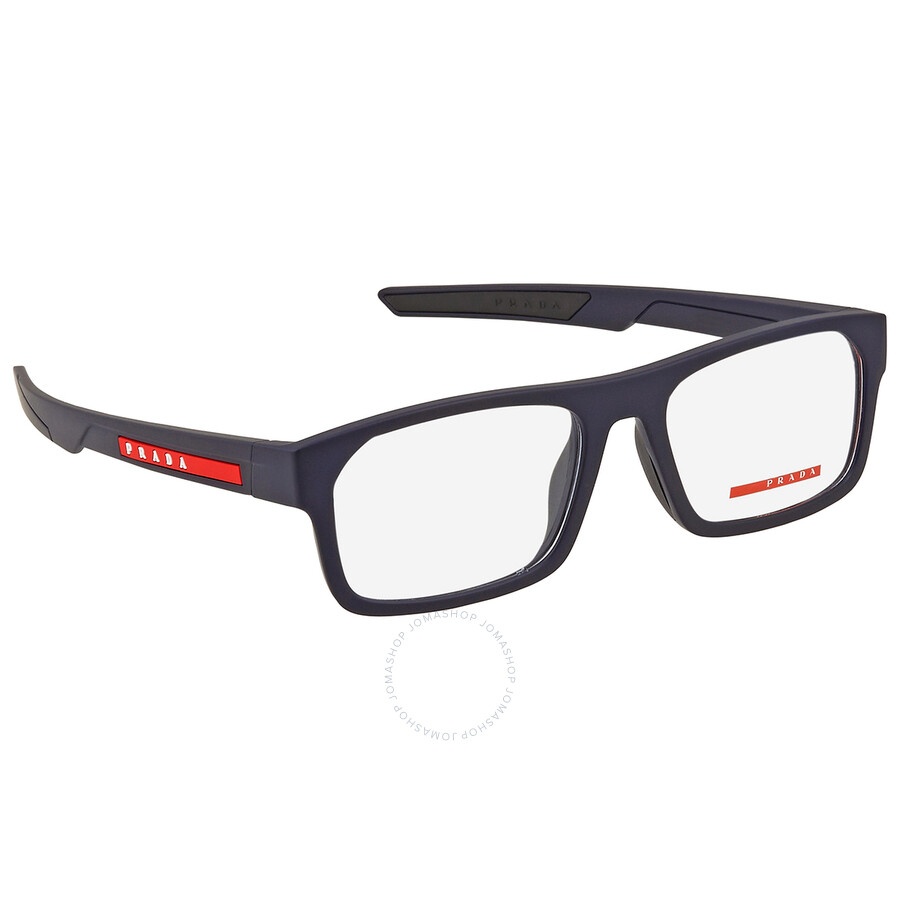 Prada Linea Rossa Demo Rectangular Men's Eyeglasses PS 08OV UR71O1 55 - 2
