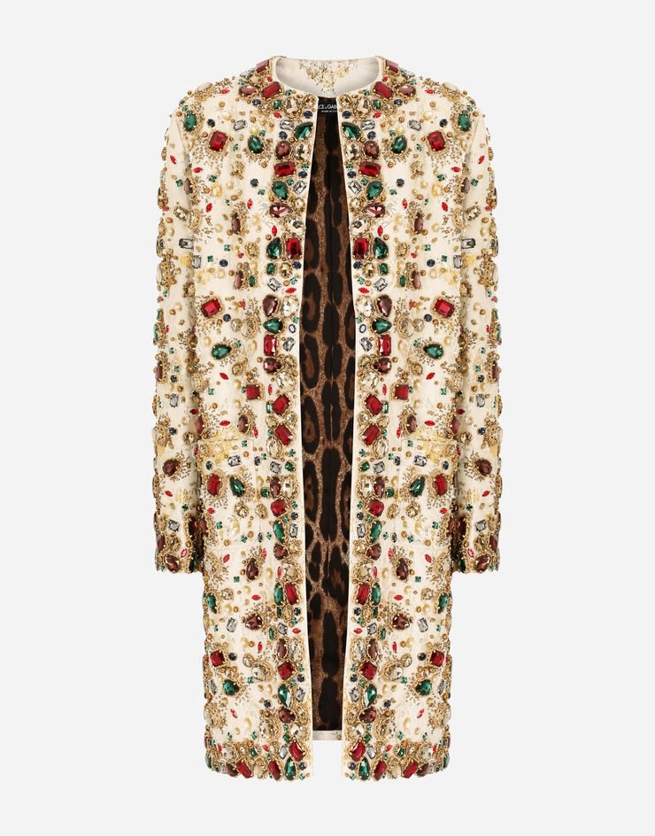 Jacquard coat with embroidery - 3