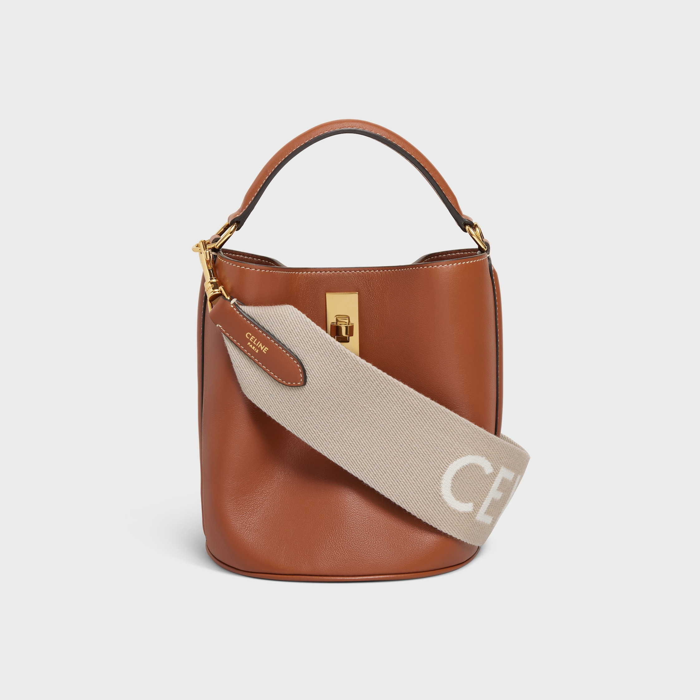 Short Strap in Wool with Celine jacquard with GOLD FINISHING - 5