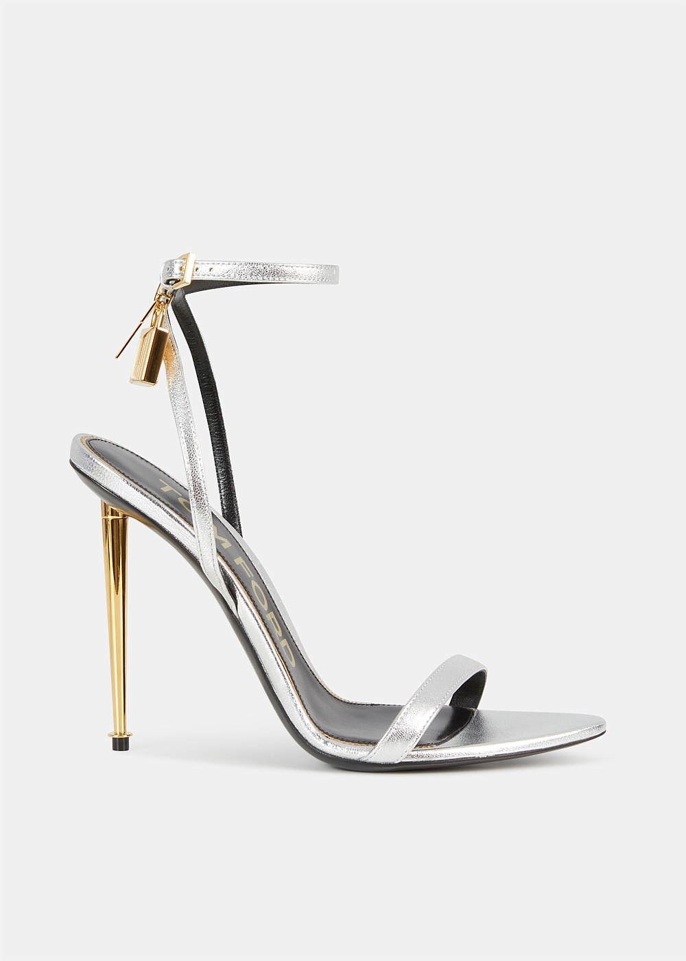 Silver Pointy Padlock Sandal - 1