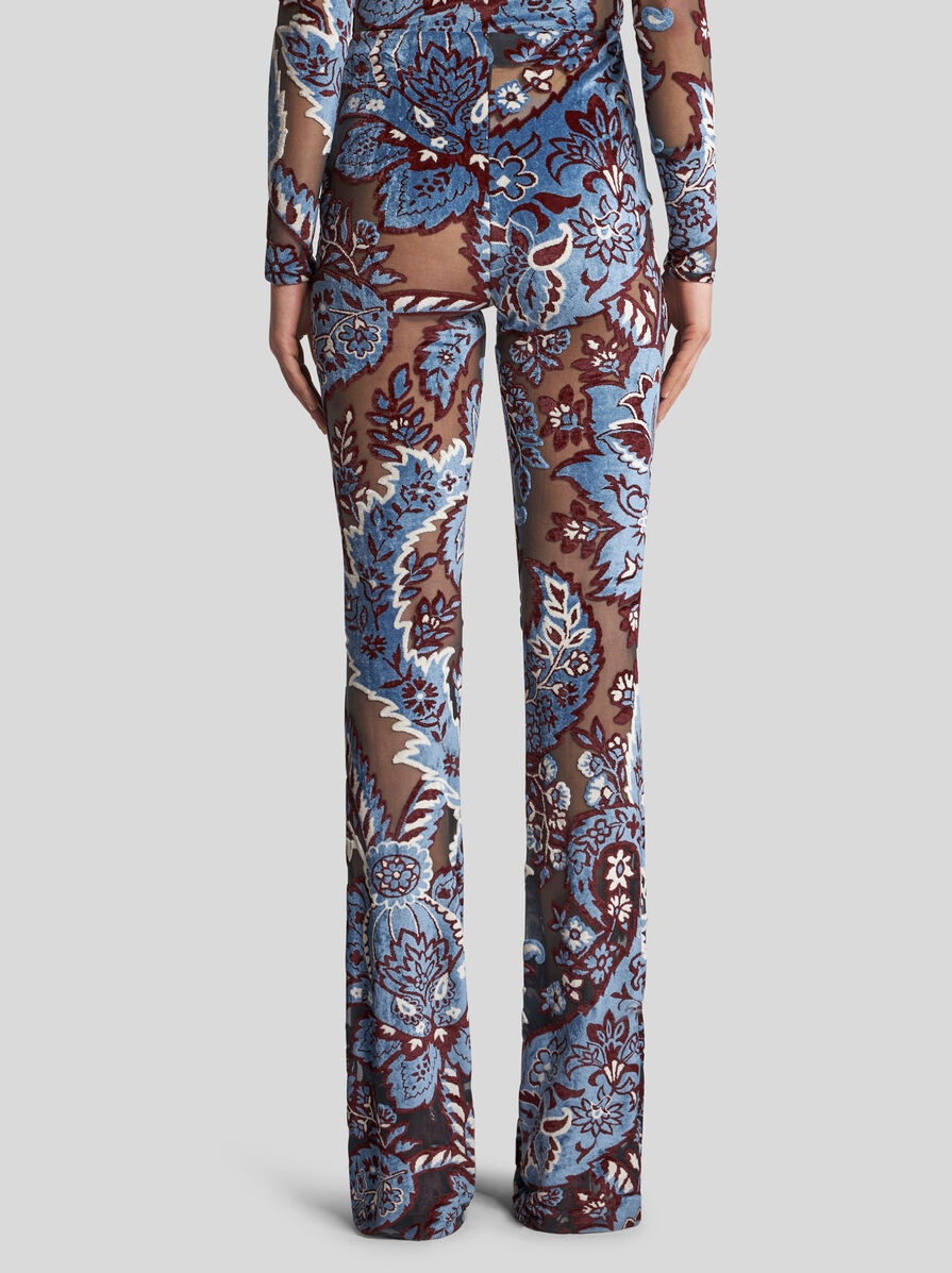 TULLE AND JACQUARD VELVET TROUSERS - 5