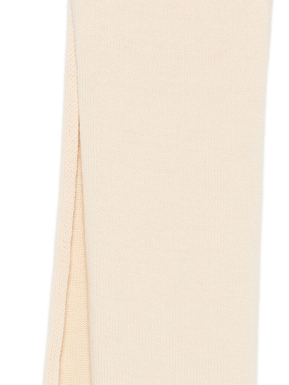 logo-embroidered ribbed scarf - 2