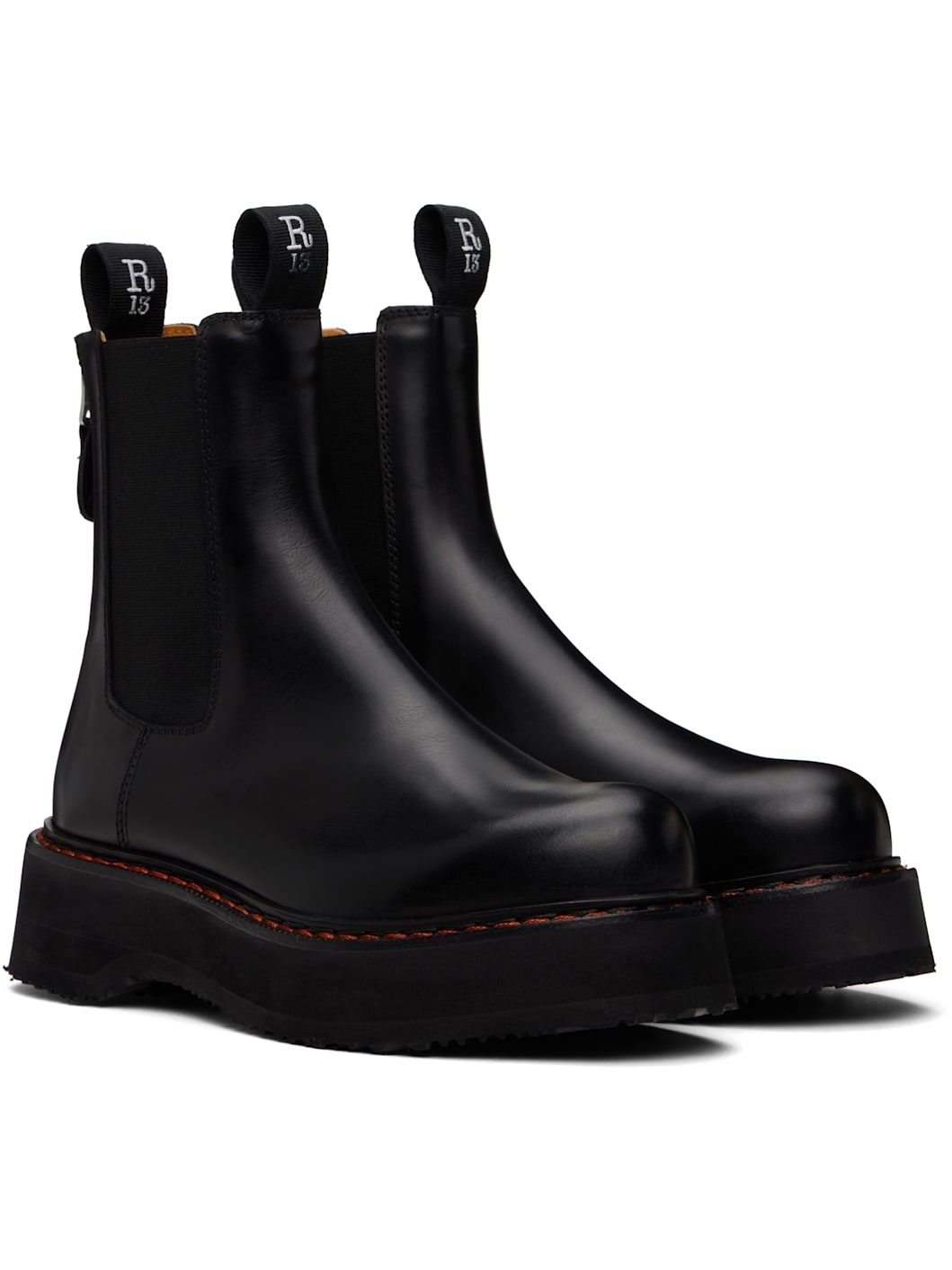 Black Single Stack Chelsea Boots - 4