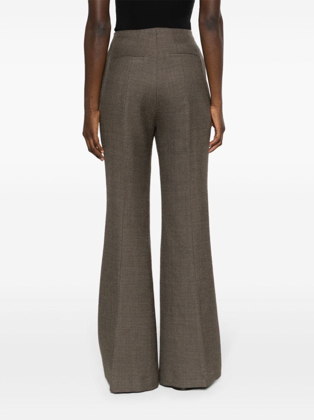 high-rise flared trousers - 4