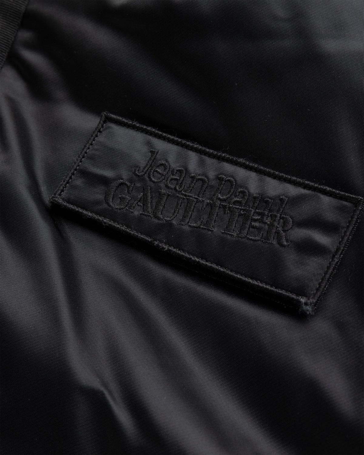 Jean Paul Gaultier – Oversized Satin Bomber Jacket Black/Grey - 6