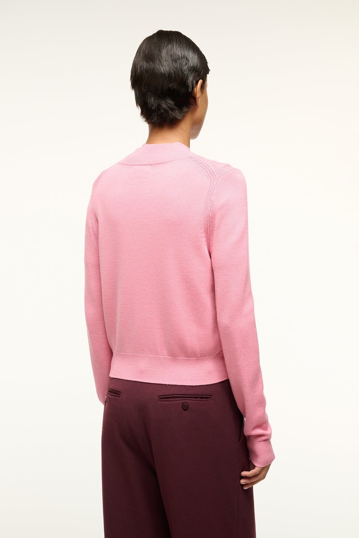 STAUD BAXTER CARDIGAN DAMASK PINK - 5