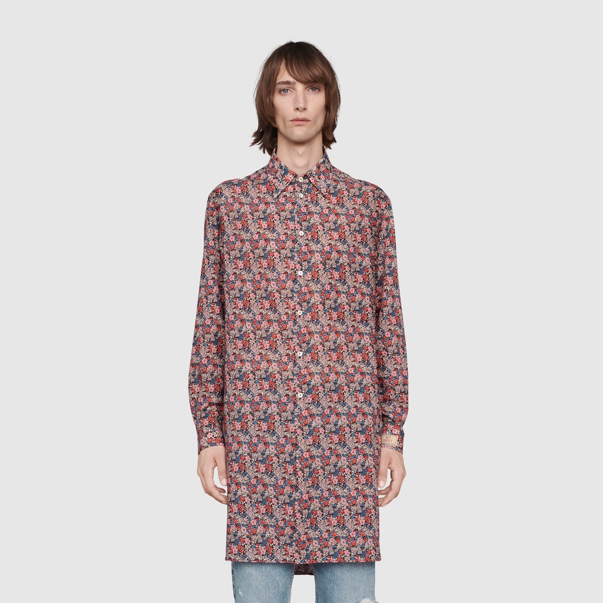 Gucci Liberty floral wool oversize shirt - 3